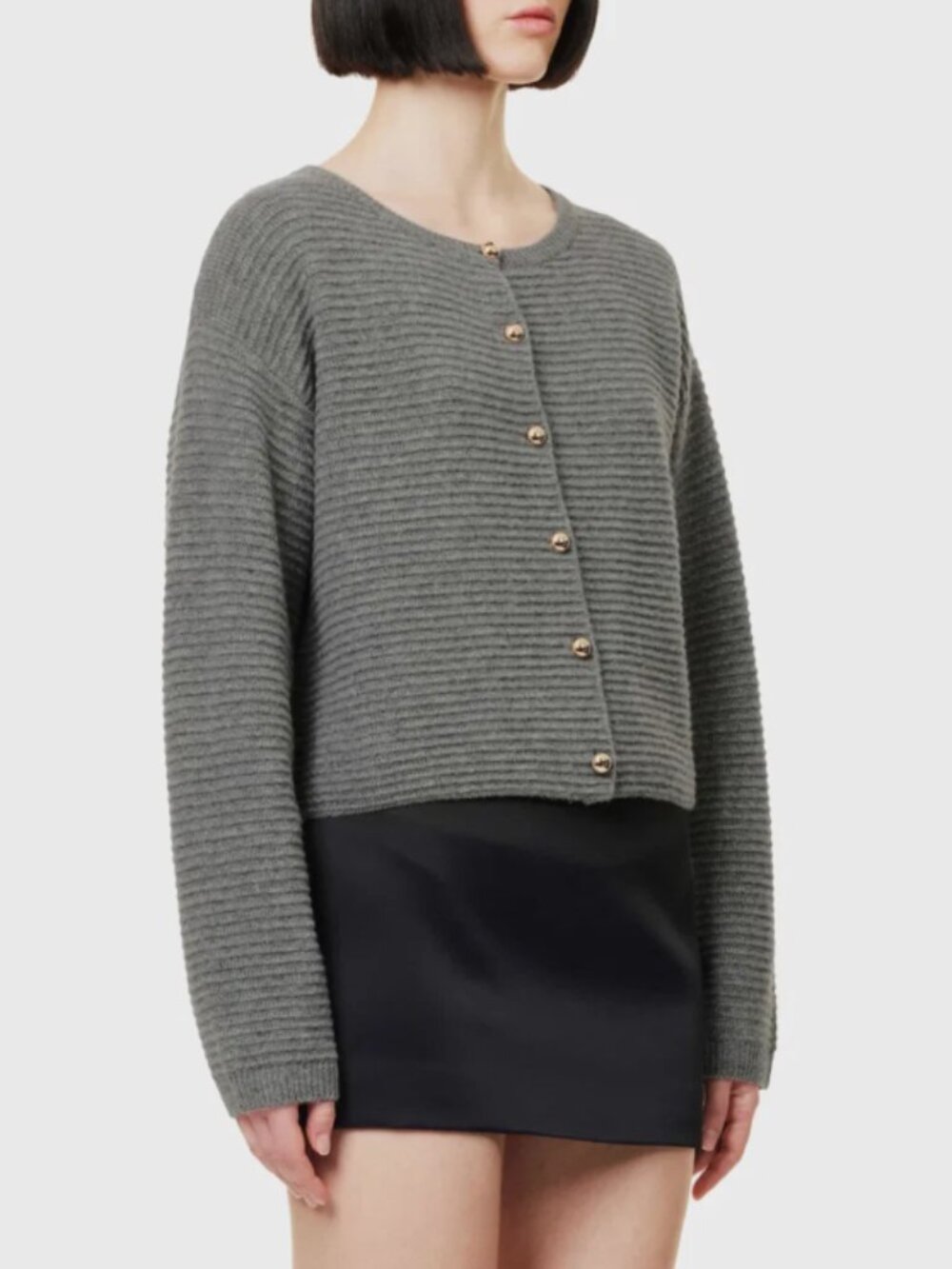 Reformation Gigi Regenerative 100% Merino Wool‎ Knit Ribbed Cardigan Size Large